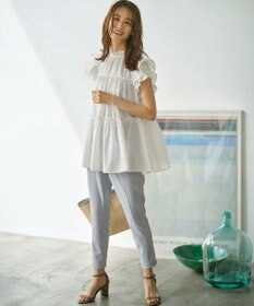 組曲 【WEB限定】ナイロンレーヨン チュニック ブラウス