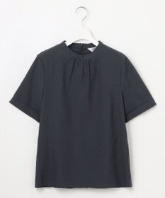 J.PRESS LADIES 【洗える】アセテートレーヨンコットンチェック ペプラム ブラウス