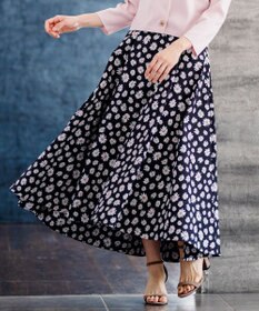 組曲 L 【組曲×setsuko sagittaire】ストレッチプリントスカート