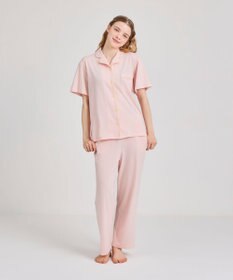 une nana cool 【綿100%】スビン天竺 半袖開襟パジャマ MADE WITH LIBERTY FABRIC