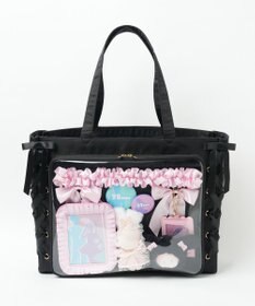 WEGO 【痛バ＆推し活グッズ】レースアップフレーム痛バッグL