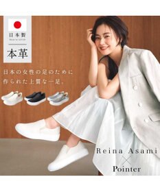 Pointer 【浅見れいなさん×Pointerコラボ】日本製 本革スリッポン