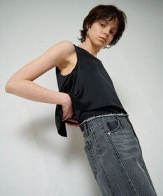 GRACE CONTINENTAL ベルトレスデニムパンツ