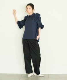 #Newans ロマンティックフリルディテールシャツ