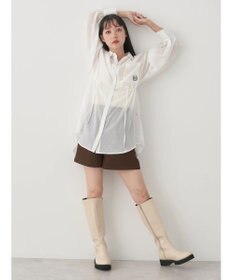 earth music&ecology ワンポイント刺繍ロングシャツ