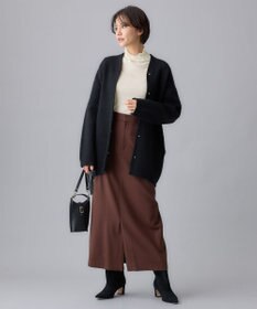 自由区 S 【洗える】ソフトウールリブボトルネック  カットソー