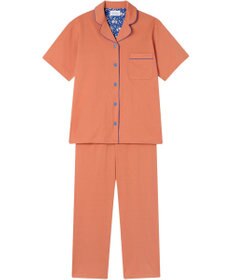 une nana cool 【綿100%】60/2 やわらか天竺 半袖開襟パジャマ MADE WITH LIBERTY FABRIC