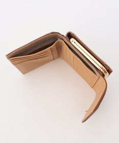 UNBILLION ペルケ perche トリミング配色外ガマ二つ折り財布