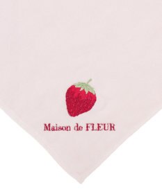 Maison de FLEUR いちご刺繍タオルハンカチ