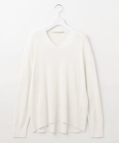 自由区 【XSサイズ～/洗える/セット着用可】ドライコットンハイゲージVネック ニット