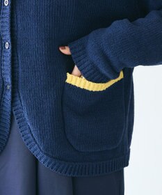 CRAFT STANDARD BOUTIQUE キナリノコラボ/洗える配色モールニットカーディガン/24AW