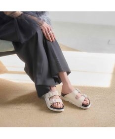 MODE ET JACOMO <carino>厚底ビジューバックルサンダル