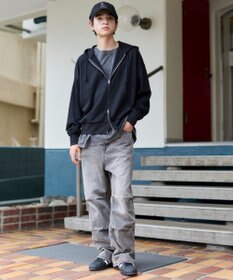 WEGO 【S～Lサイズ展開/ウエスト調整可】パラシュートデニムパンツ