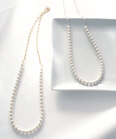 Pisceans コットンパール&フィガロチェーンネックレス