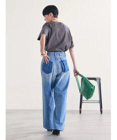 AMERICAN HOLIC アシンメトリーデニムワイドパンツ