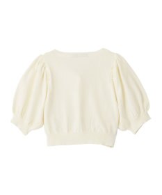 Maison de FLEUR ローズニット半袖カーディガン