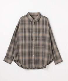 ANY L オンブレーチェックオーバーシャツ