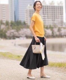 J.PRESS LADIES 【洗える】レーヨンエリートストレッチ フレンチスリーブ ニット