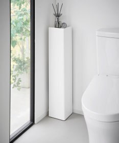 tower キャスター付きスリムトイレラック タワー ホワイト