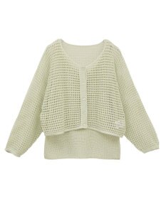 earth music&ecology ＳＥＴ２点メッシュニットカーディガン＋ビスチェ