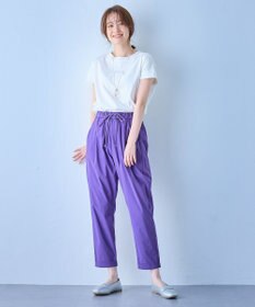 ANY L 【接触冷感/ウエストゴム/ストレッチ】クールタッチタックパンツ