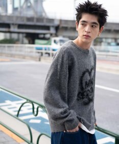 WEGO 【ユニセックス着用ITEM/MLサイズ展開】シャギーグラフィックプルオーバー