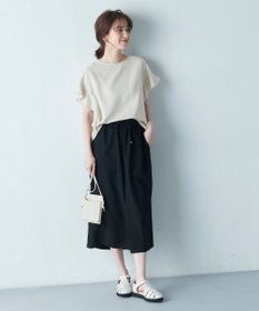 ANY L 【洗濯機可能】ライトリネンクロス　フレアスリーブ