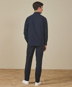 GOTAIRIKU 【シワになりにくい/ストレッチ/洗える】ウールライク シャツ_カッタウェイカラー