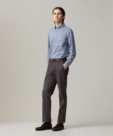 J.PRESS MEN 【KING SIZE】ギンガムチェック コットンネルジャージシャツ