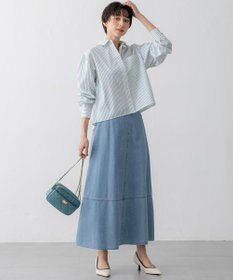 23区 【洗える】CANCLINI クロップド テントライン シャツ