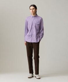 J.PRESS MEN 【KING SIZE】ギンガムチェック コットンネルジャージシャツ