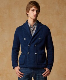 JOSEPH ABBOUD 【キングサイズ・イタリア糸使用】コットンリリヤーン ニット ジャケット