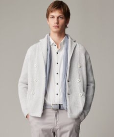 JOSEPH ABBOUD 【キングサイズ・イタリア糸使用】コットンリリヤーン ニット ジャケット