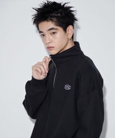 WEGO ワンポイントハーフジッププルオーバー