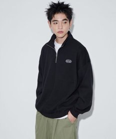 WEGO ワンポイントハーフジッププルオーバー