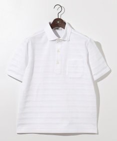 JOSEPH ABBOUD クールビズ【オーガニックコットン使用・日本素材】リンクスボーダー ポロシャツ