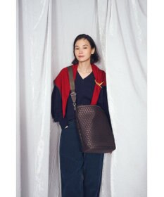 MIYABIYA LAQUOH【撥水加工】篭目柄エンボスボンディング バケツ型2WAYショルダー