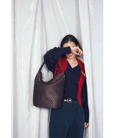 MIYABIYA LAQUOH【撥水加工】篭目柄エンボスボンディング バケツ型2WAYショルダー