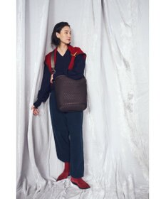 MIYABIYA LAQUOH【撥水加工】篭目柄エンボスボンディング バケツ型2WAYショルダー