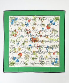 自由区 フラワープリントレター スカーフ