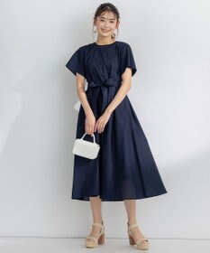 組曲 【洗える・共布ベルト付き】ナチュラル サマードレス