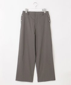 J.PRESS LADIES 【洗える・セットアップ対応】セルロースリネンストレッチ セミワイド パンツ