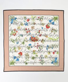 自由区 フラワープリントレター スカーフ