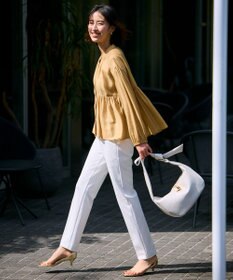 UNFILO 【WEB限定】BEAUTY MOVE センタープレス テーパードパンツ オフ