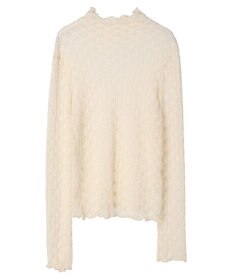 earth music&ecology ハイネックシアーフラワーインナー