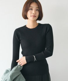 CRAFT STANDARD BOUTIQUE 洗える/とてもちクルーネックリブニットプルオーバー