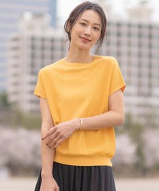 J.PRESS LADIES 【洗える】レーヨンエリートストレッチ フレンチスリーブ ニット