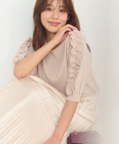 Feroux 【洗える】フリルスリーブニット