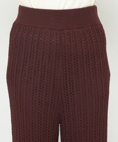 uncrave シースルーケーブルニット パンツ