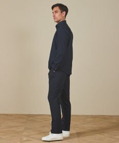 GOTAIRIKU 【シワになりにくい/ストレッチ/洗える】ウールライク シャツ_カッタウェイカラー